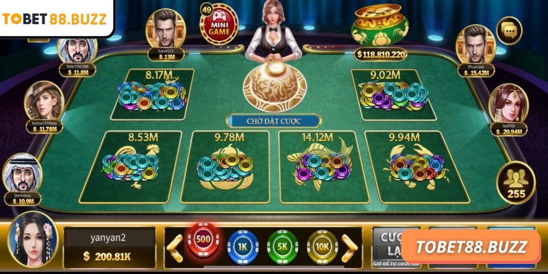 Bầu cua ToBet88 – Game online mang phong cách dân gian 3 Theo dõi tỷ lệ xuất hiện linh vật để cược